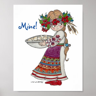 Mine! Ukrainian Perogies Pyrohy Varenyky Pierogie Poster