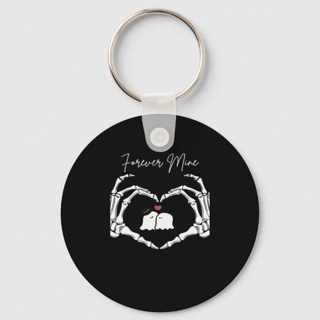 Mine, Valentines Day Classic - Skeleton Hands Hear Key Ring (Front)