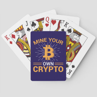 Mine Your Own Crypto Bitcoin Mining, BTC  Playing Cards