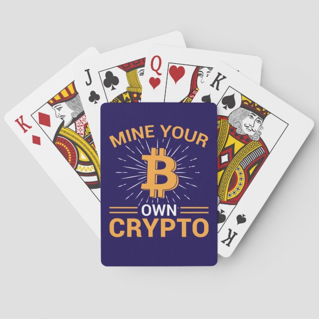 Mine Your Own Crypto Bitcoin Mining, BTC  Playing Cards (Back)