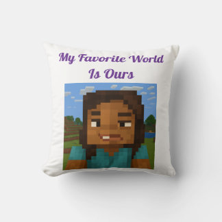 Minecraft-Inspired Gamer Pillow | Pixel Art Couple