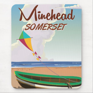 Minehead Somerset vintage travel poster Mouse Pad