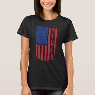 Miner American Flag Usa T-Shirt