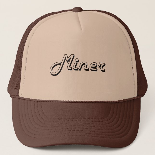 Miner Classic Job Design Trucker Hat (Front)