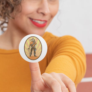 Miner Prospector Classic Round Sticker
