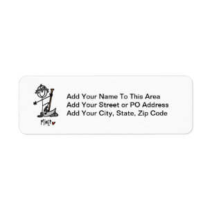 Miner Stick Figure Return Address Label