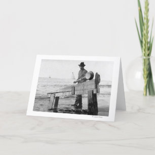 Miner Washing Gold in Alaska Photograph Card