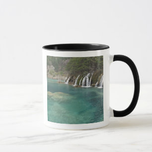 Mineral deposits make waterfalls and clear mug