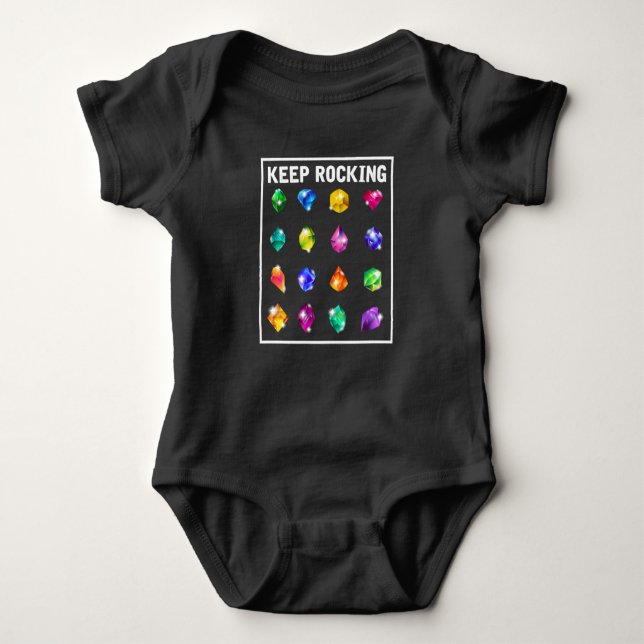 Mineral Rock Collecting Geologist Humour Geology Baby Bodysuit (Front)