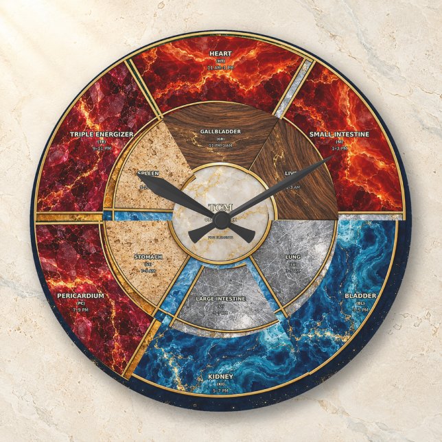 Mineral TCM Organ Cycle Five Elements Large Clock (Creator Uploaded)
