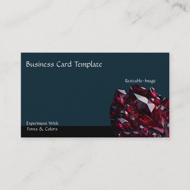 Minerals Crystal Energy Ruby Business Card (Front)