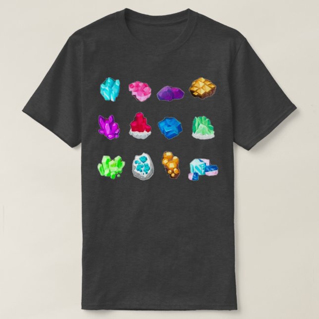 Minerals Gems and Crystals Rock Collecting Geology T-Shirt (Design Front)
