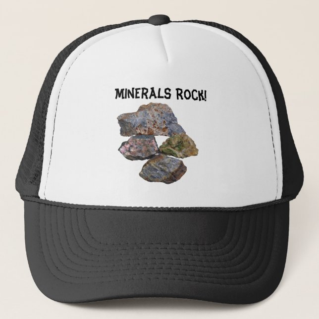 Minerals Rock Collectors Funny Hat (Front)