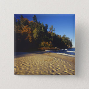 Miners Beach at Pictured Rocks National 15 Cm Square Badge