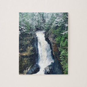 Miners Falls Upper Peninsula Michigan Jigsaw Puzzle