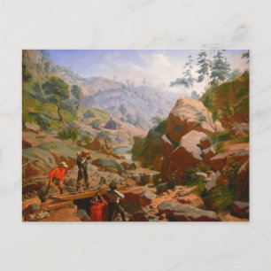 Miners in the Sierras - 1851/1852 Postcard