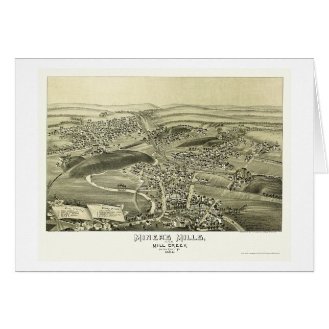 Miner's Mills, PA Panoramic Map - 1892 (Front Horizontal)