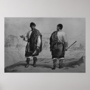 Miners of Chile, engraved by F. Lehnert Poster