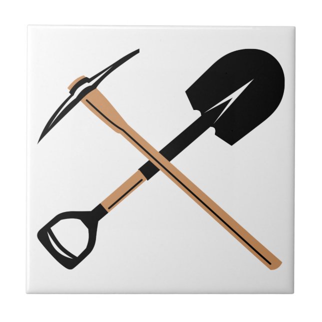 Miners Tools Ceramic Tile (Front)