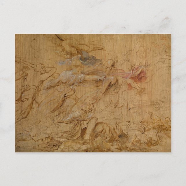 Minerva and Hercules Restraining Mars by Rubens Postcard (Front)