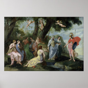 Minerva with the Muses Poster