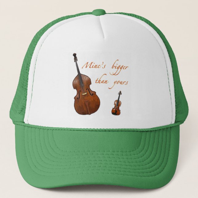 Mine's bigger than yours strings trucker hat (Front)