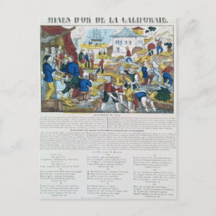 'Mines d'Or de la Californie' Postcard