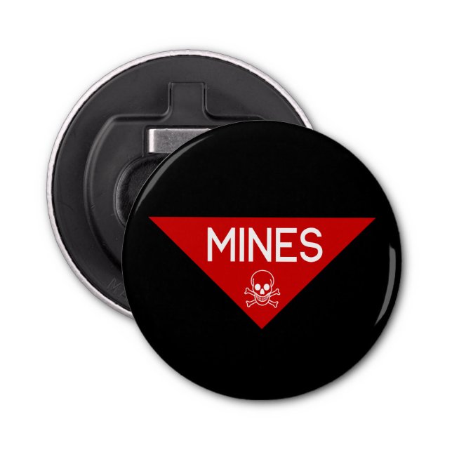 MINES SIGN | SIGNAGE | SYMBOL BOTTLE OPENER (Front)