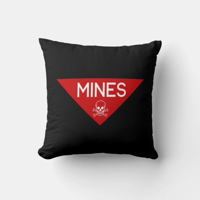 MINES SIGN | SIGNAGE | SYMBOL CUSHION (Front)
