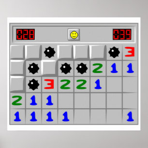 Minesweeper Windows XP Retro Game Poster