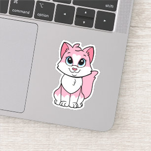 Minette, the pink kitten Sticker
