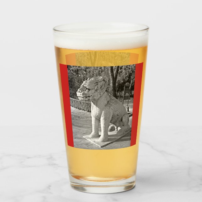 Ming Tombs Dragon B&W Glass (Front Filled)