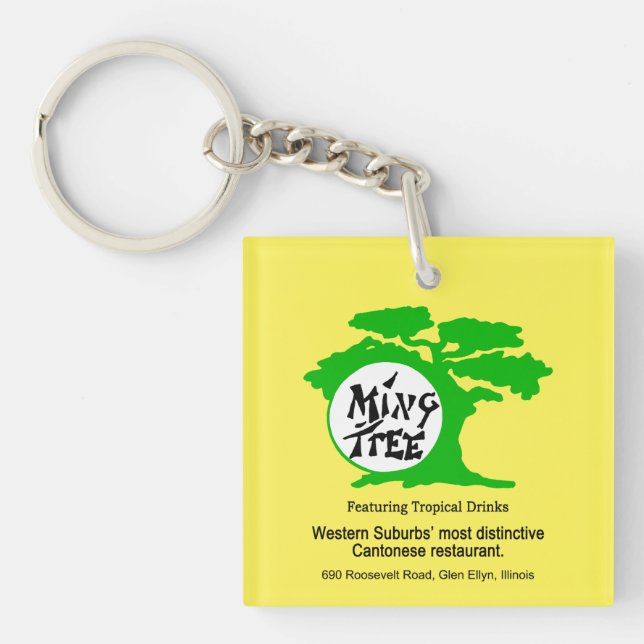 Ming Tree Cantonese Restaurant, Glen Ellyn, IL Key Ring (Front)