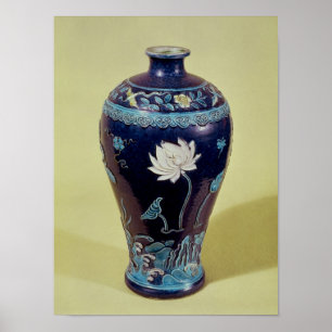 Ming vase with three colour decoration