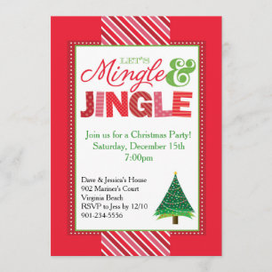 Mingle and Jingle Christmas Party Invitation