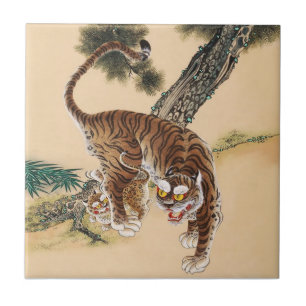 Minhwa Korean Ugly Tiger  Ceramic Tile