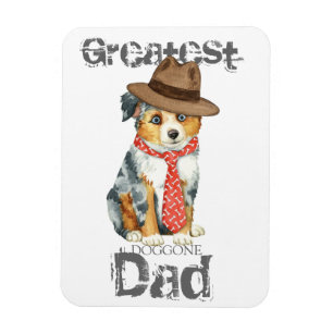 Mini American Shepherd Dad Magnet