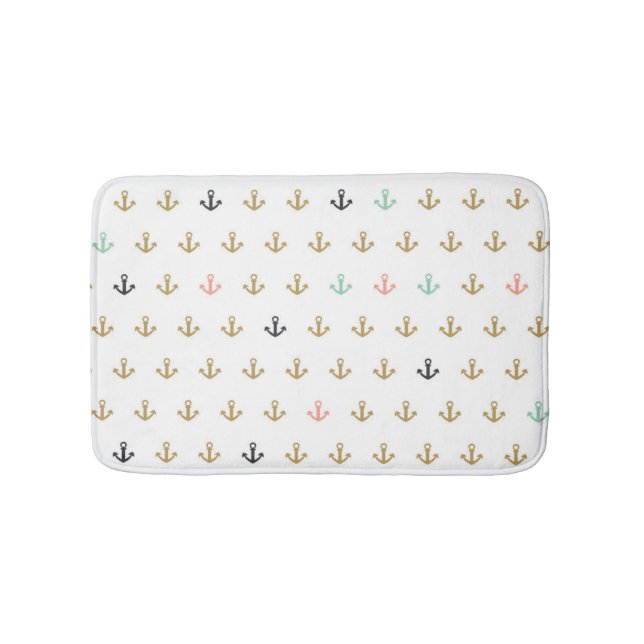 Mini Anchor Pattern Bath Mat (Front)