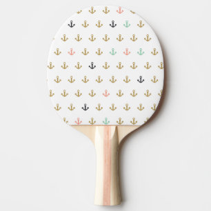 Mini Anchor Pattern Ping Pong Paddle