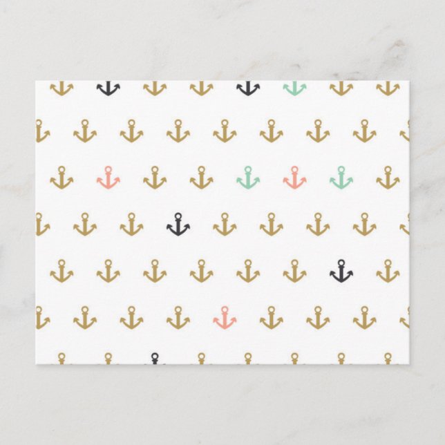 Mini Anchor Pattern Postcard (Front)