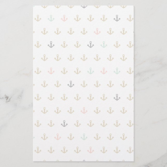 Mini Anchor Pattern Stationery (Front)
