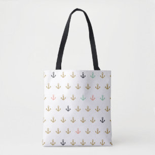 Mini Anchor Pattern Tote Bag
