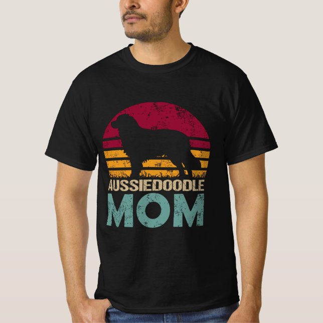 Mini Aussie Aussiedoodle Mom Grandma Girl Mama T-Shirt (Front)