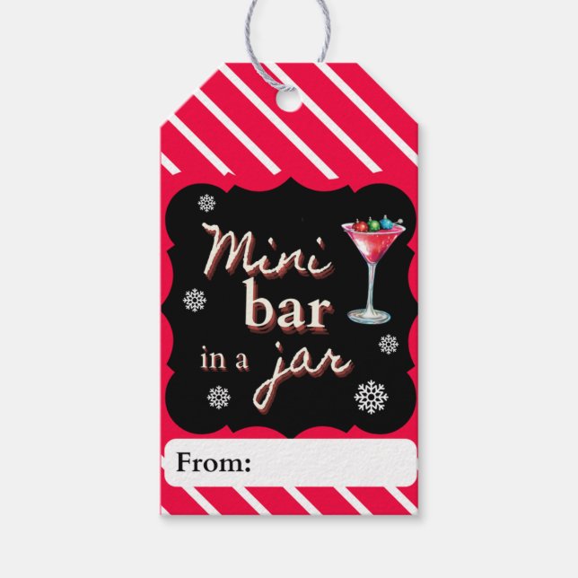 Mini Bar in a Jar Gift Tag (Front)