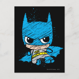 Mini Batman Sketch Postcard