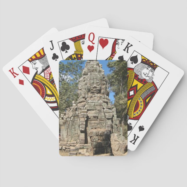 Mini Bayon ... Ta Prohm, Siem Reap, Cambodia Playing Cards (Back)