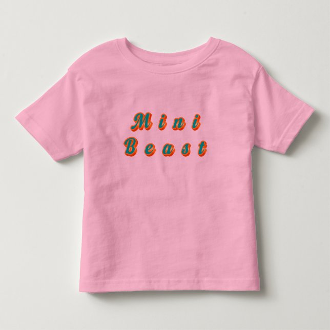 'Mini Beast' with Bold Styling Toddler T-Shirt (Front)