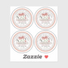 Mini Beeswax Lip Balm Lid Label Pink Garden Rose