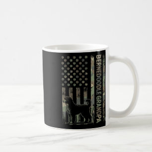 Mini Bernedoodle Grandpa Camo Usa Flag Fathers Day Coffee Mug