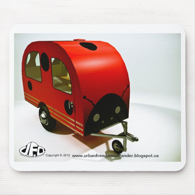 Mini Bike Camper Ladybug style Mousepad (Front)